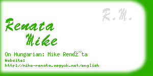 renata mike business card